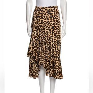 MISA Los Angeles Animal Print Mid Length Skirt Sz. Small